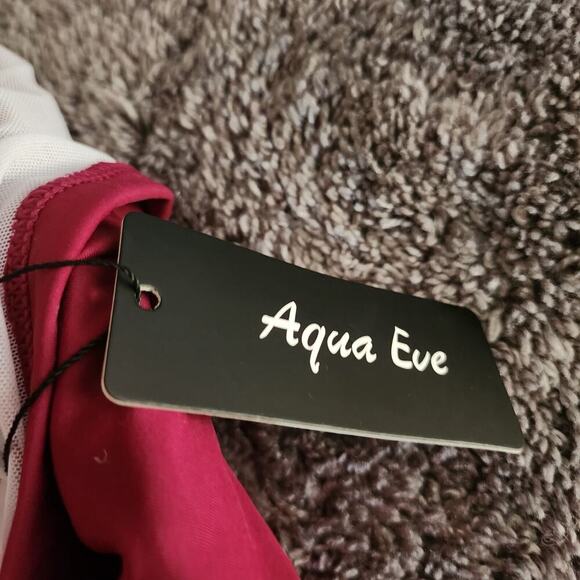 Aqua Eve Tankini Top Women Swimsuit XL Bandeau Removable Strap - Picture 8 of 9